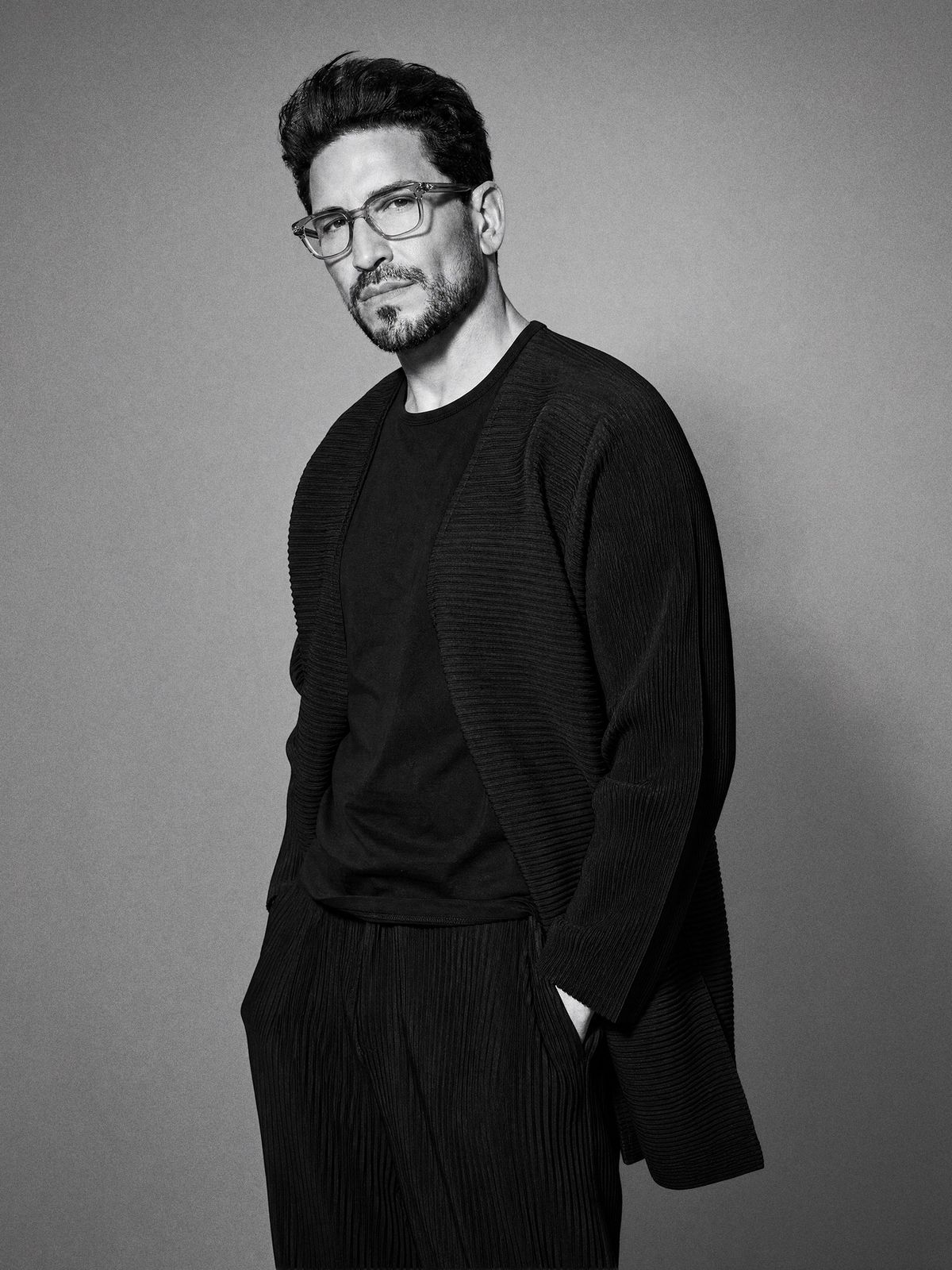 Steven Ilous, black-and-white editorial portrait