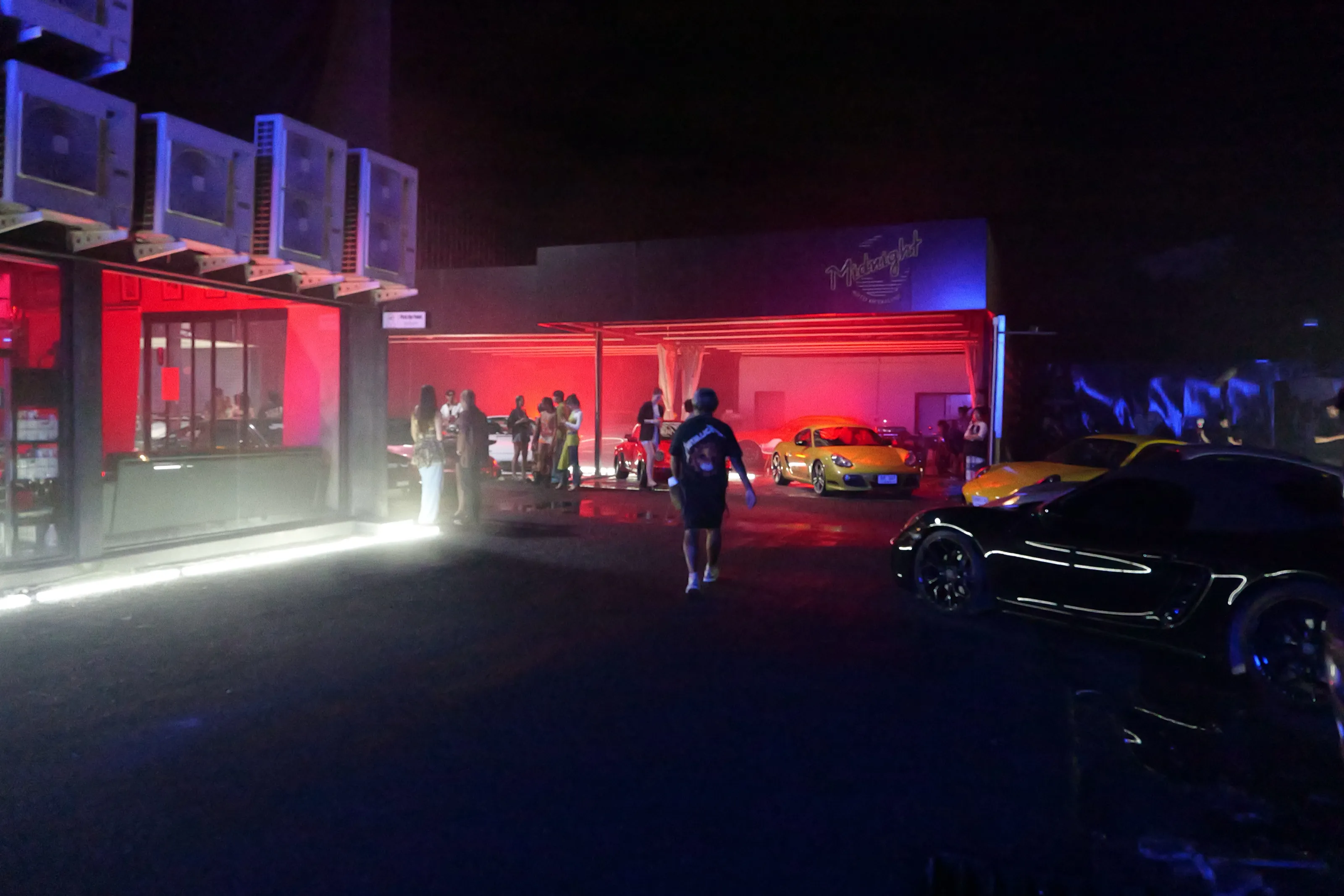 The livery reveal event at night